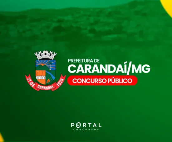 Concurso Prefeitura de Carandaí/MG 2026: edital publicado com 130 vagas!